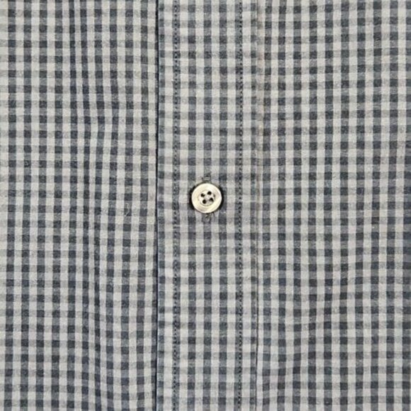 Roundtree & Yorke Shirt Men's 2XT Gray Plaid Button Down Long Sleeve Workwear - Picture 12 of 15